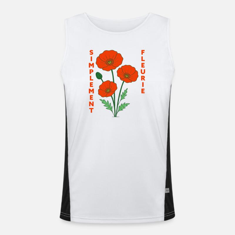Simplement fleurie - Illustration florale rétro Débardeur respirant contrasté Homme 