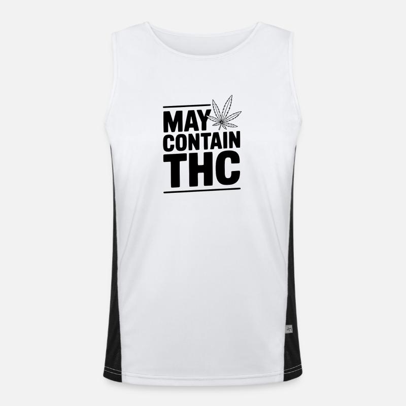 May Contain THC Men's Functional Contrast Tank Top 