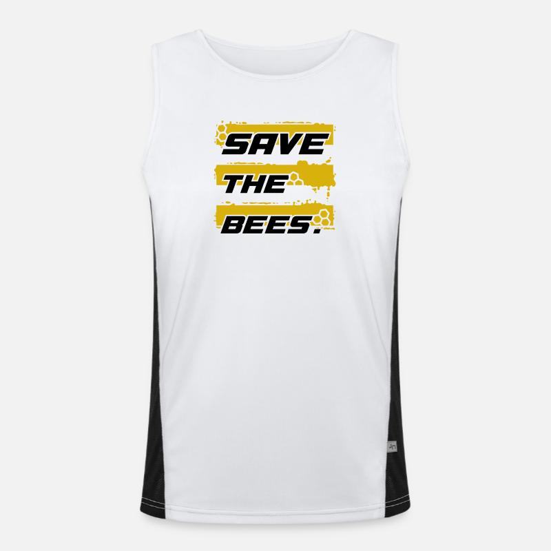 Save the Bees Funktionelles Kontrast-Tank Top für Männer 