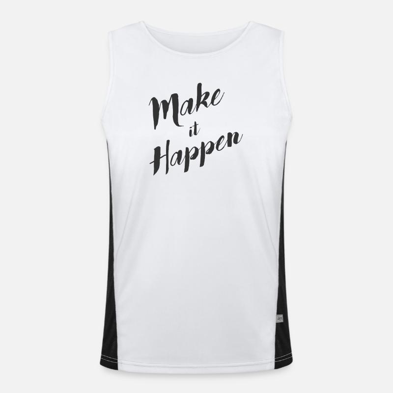 make_it_happen Men's Functional Contrast Tank Top 