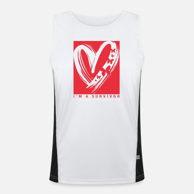 Schlaganfall Hirnschlag Funktionelles Kontrast-Tank Top für Männer 