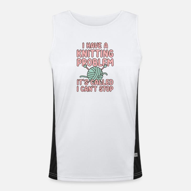 Stricken Funktionelles Kontrast-Tank Top für Männer 