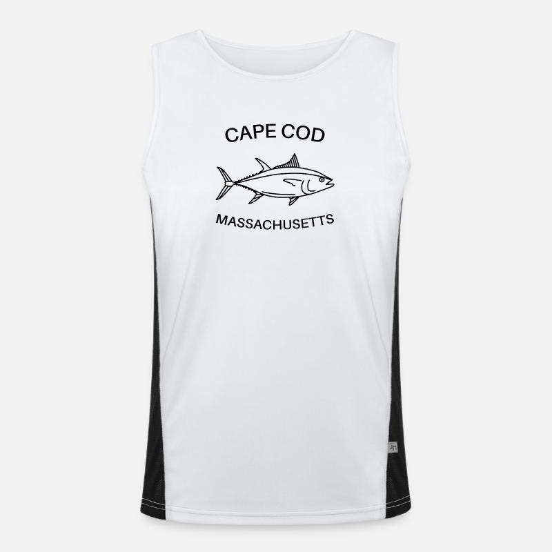 Cape Cod - Massachusetts États-Unis - Pêche - thon Débardeur respirant contrasté Homme 