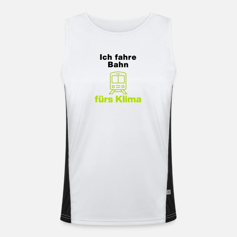 I take the train for the climate – your statement Men's Functional Contrast Tank Top 