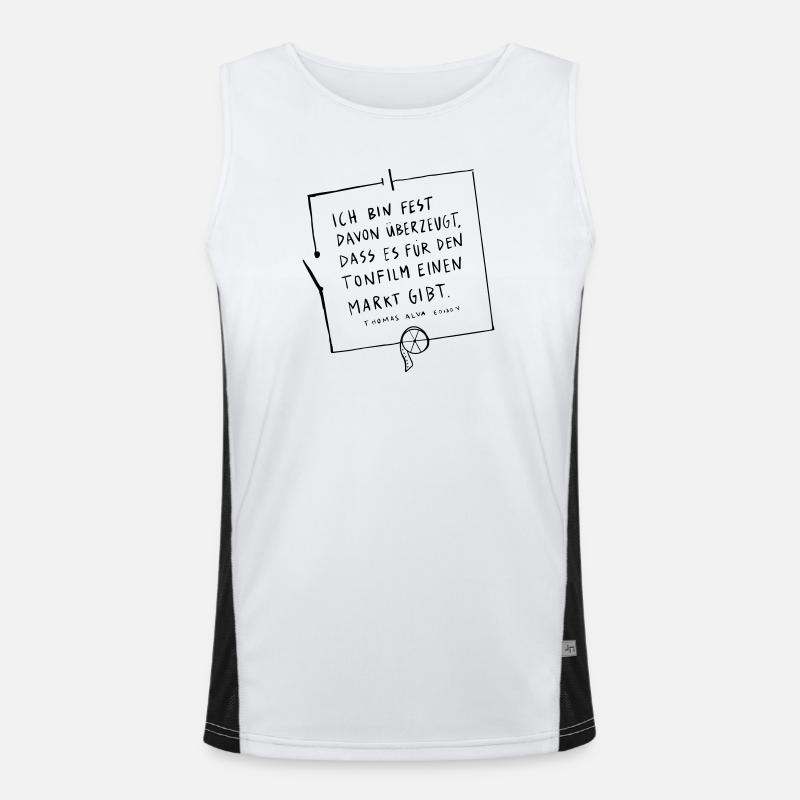 Thomas Edison Schaltkreis Funktionelles Kontrast-Tank Top für Männer 