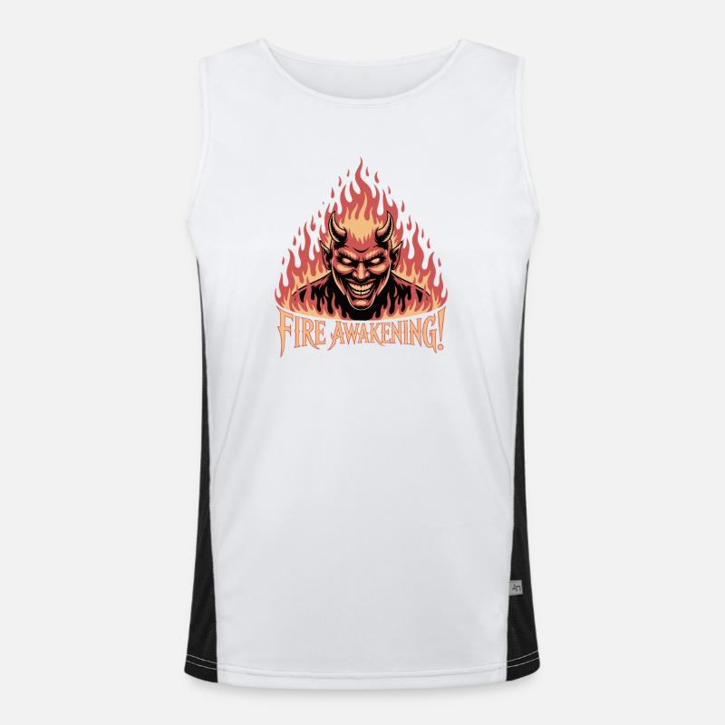 Fire Awakening Demon Burst Men's Functional Contrast Tank Top 