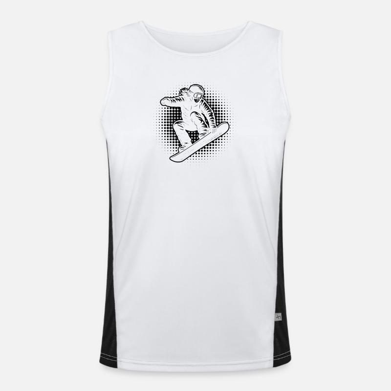 Snowboard Gift Idea Men's Functional Contrast Tank Top 