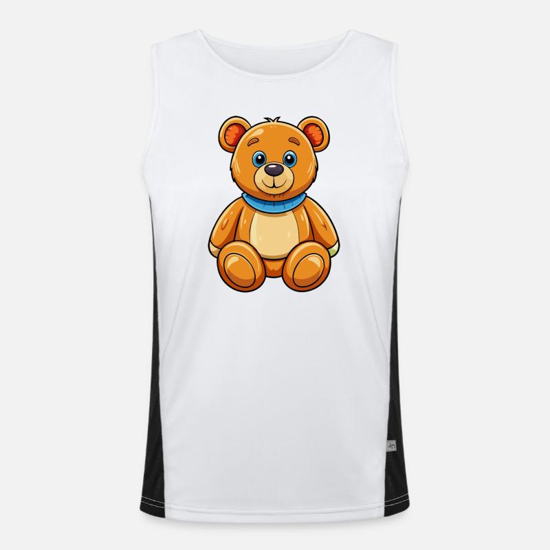 Teddybär Funktionelles Kontrast-Tank Top für Männer 