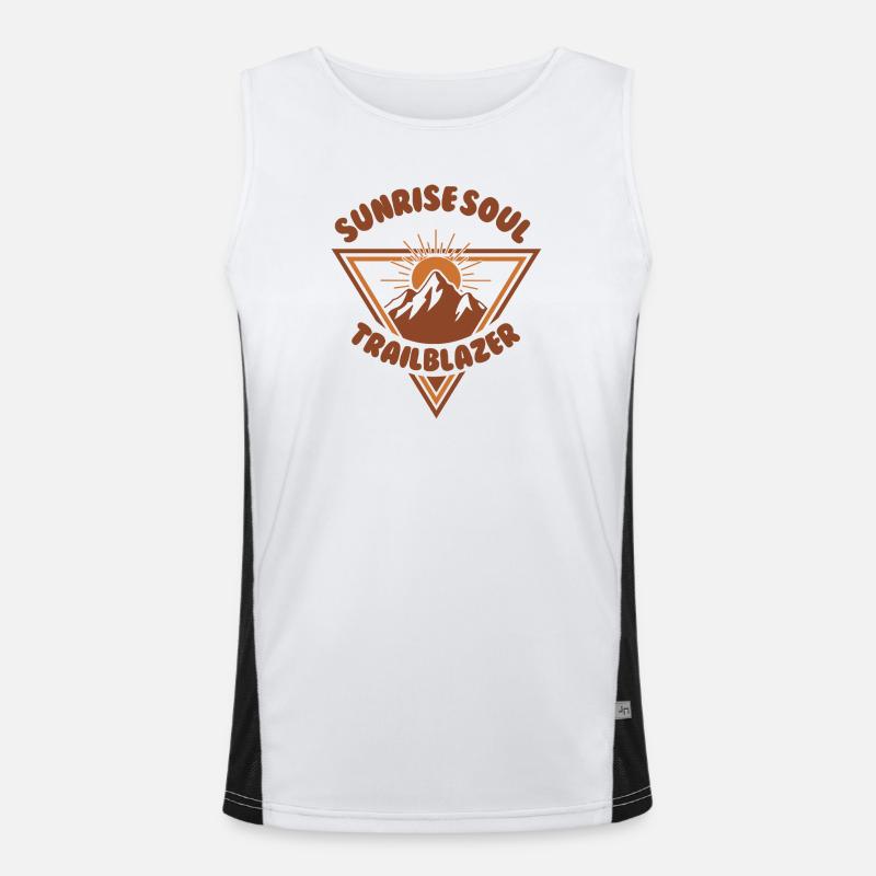 Harmonious Hike Mountain Design Retro Men's Functional Contrast Tank Top 