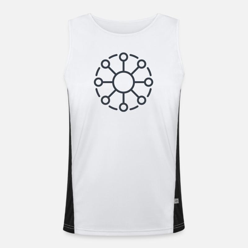 Central Network Core Pattern Men's Functional Contrast Tank Top 