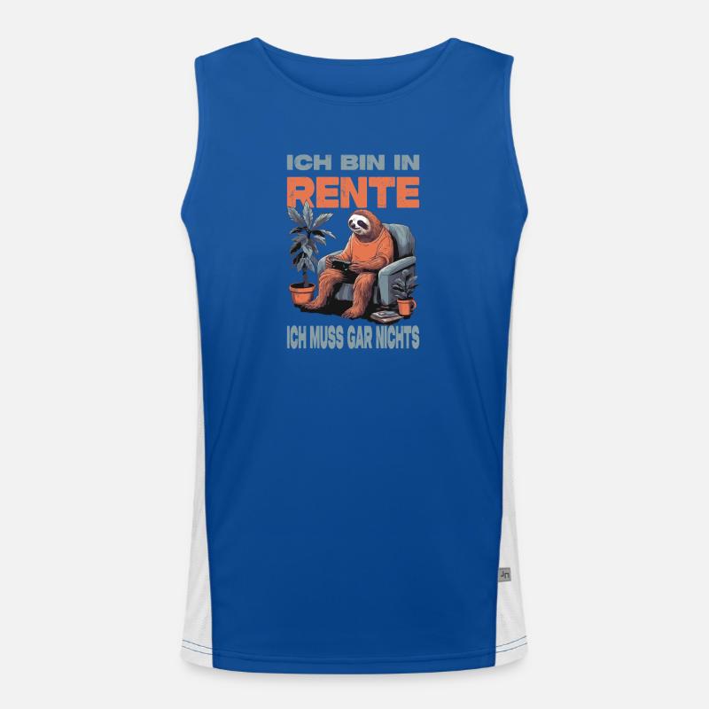 Retired Retirement Gift Idea Men's Functional Contrast Tank Top 