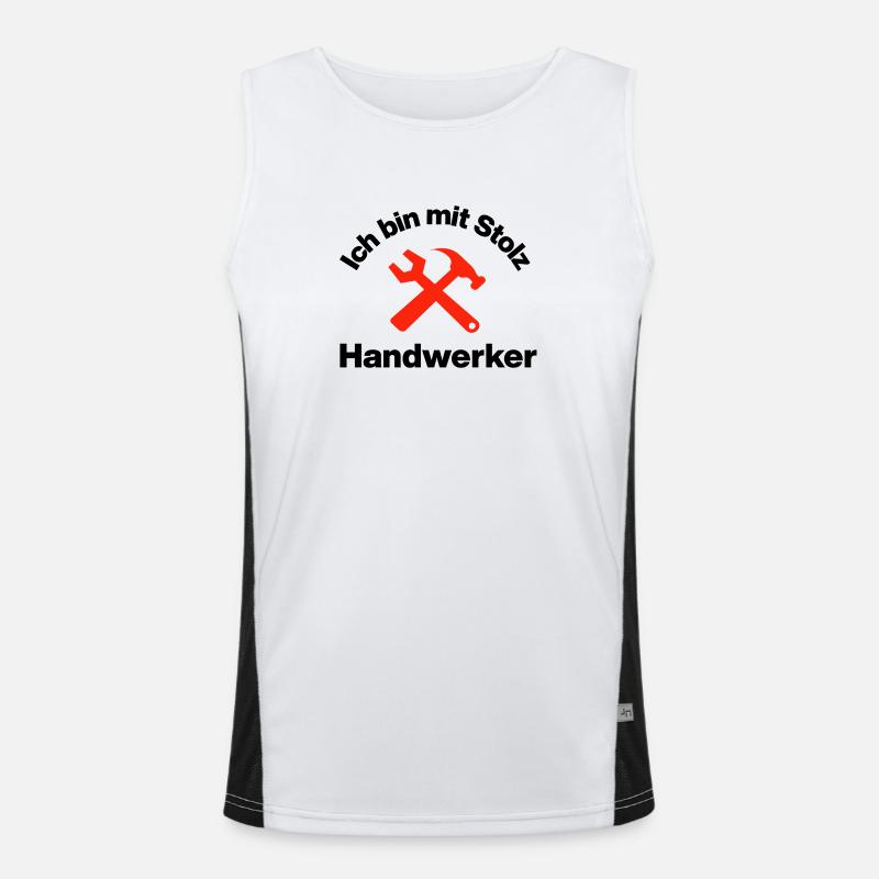 I am proudly a craftsman, craftsman, construction site Men's Functional Contrast Tank Top 