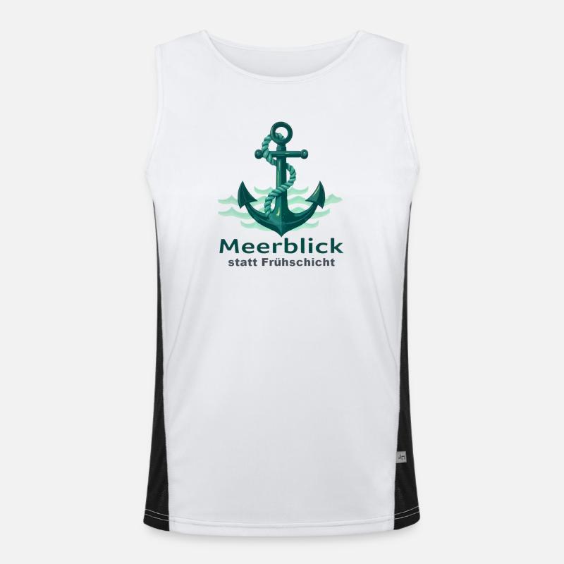 Sea view instead of early shift Men's Functional Contrast Tank Top 
