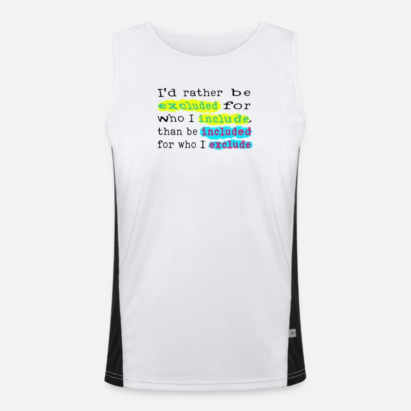 Include, don't exclude! Men's Functional Contrast Tank Top 