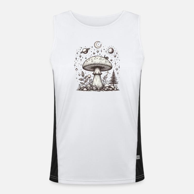 Toadstool Mushroom Psilo Men's Functional Contrast Tank Top 