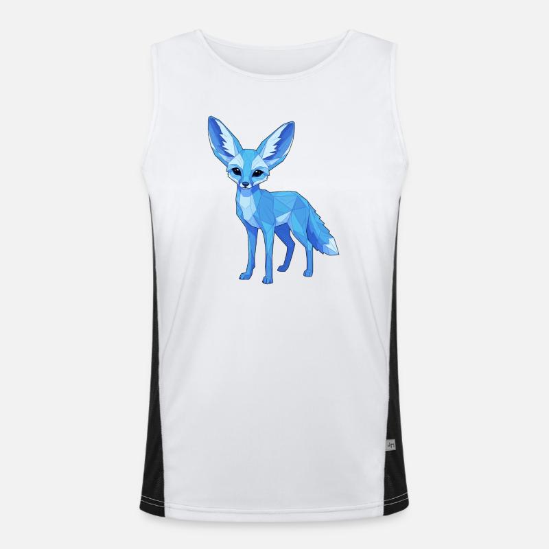 Blue Geometry Fox Men's Functional Contrast Tank Top 