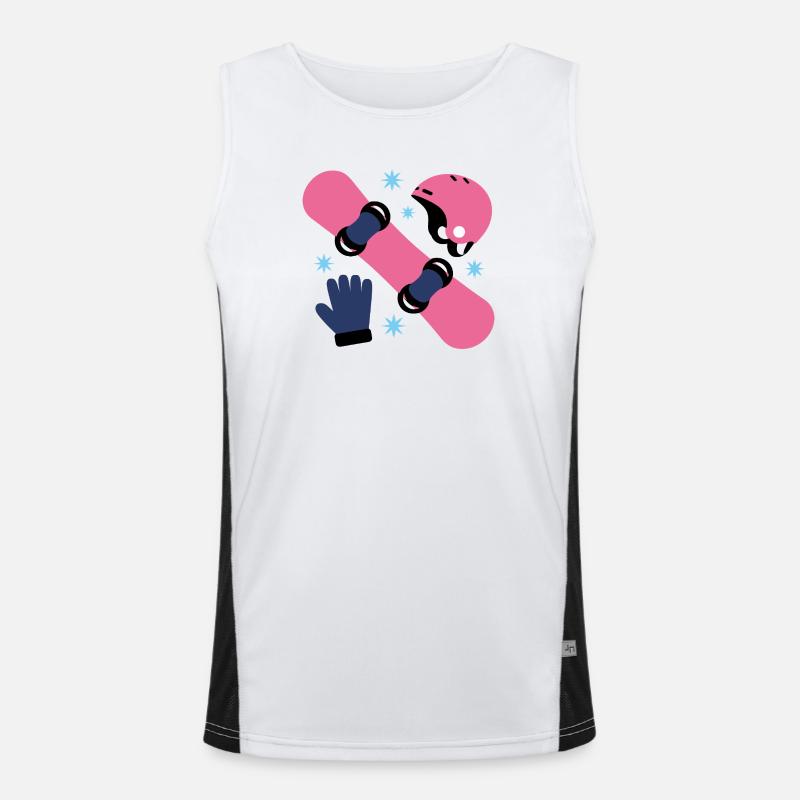 Glam Skate Pink and Blue Helmet Men's Functional Contrast Tank Top 