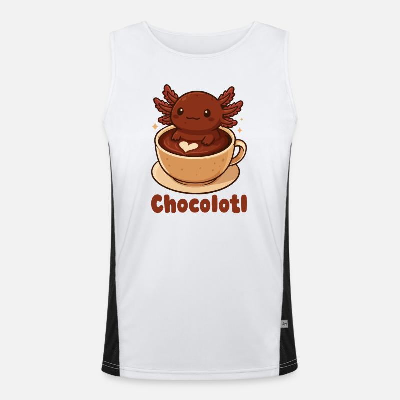 Chocolotl doux axolotl en jeu de mots avec hot Débardeur respirant contrasté Homme 