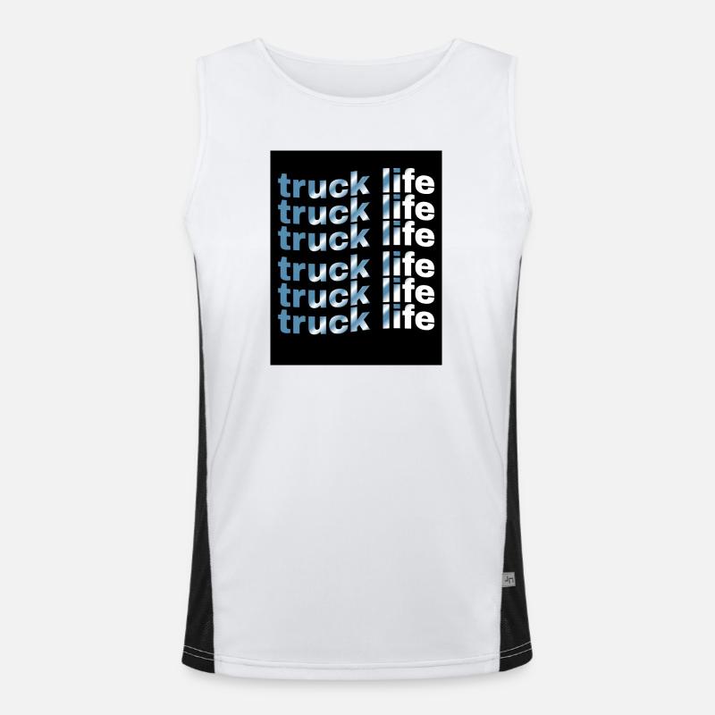 Lkw-Lebensdauer-Rastergradient Funktionelles Kontrast-Tank Top für Männer 