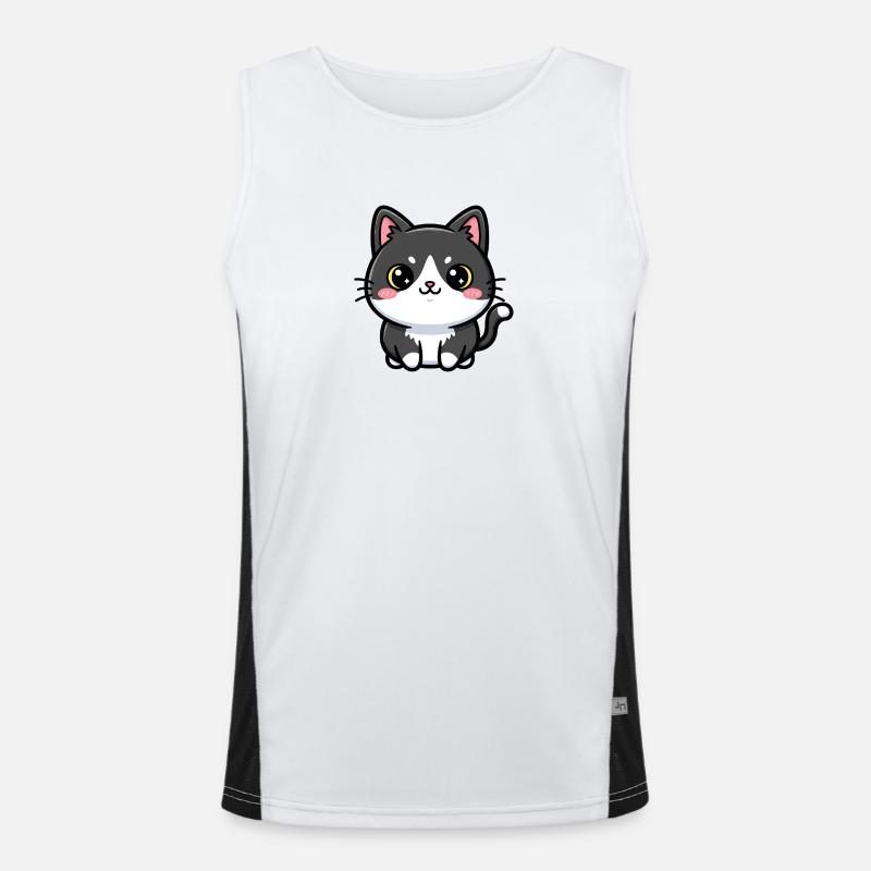 Charme Chibi Chat Débardeur respirant contrasté Homme 