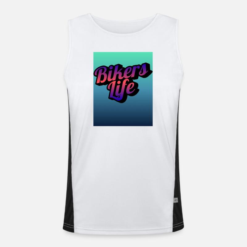 Biker Life Gradient Men's Functional Contrast Tank Top 