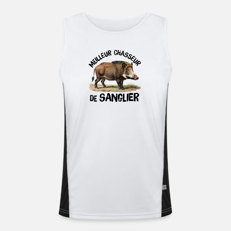 Bester Wildschweinjäger Funktionelles Kontrast-Tank Top für Männer 