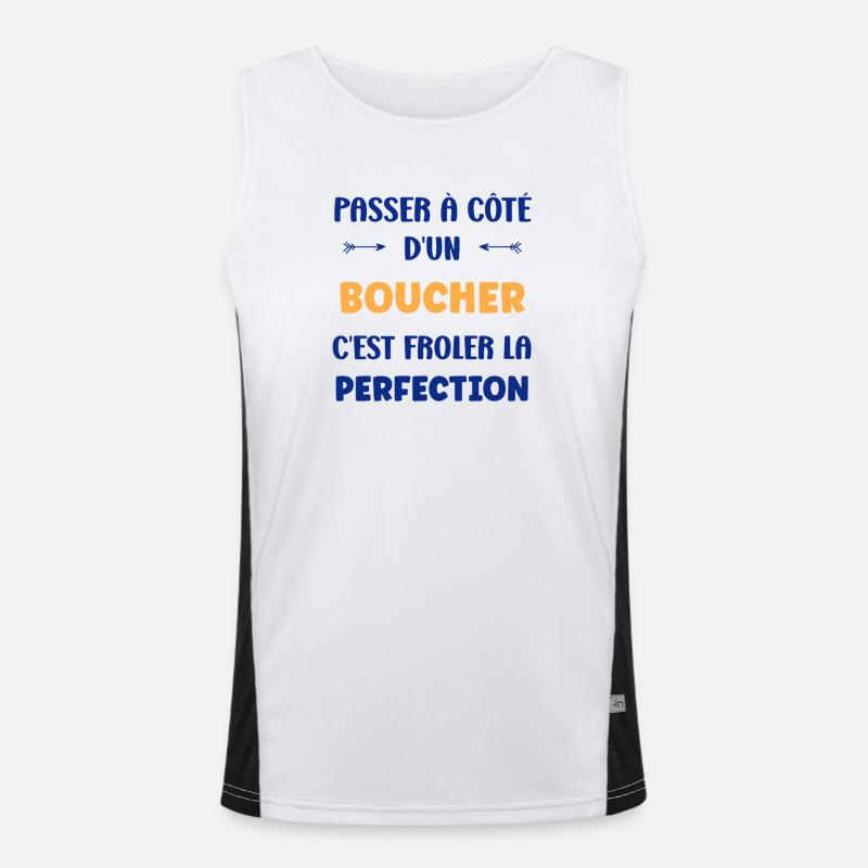 Passing by a butcher Men's Functional Contrast Tank Top 