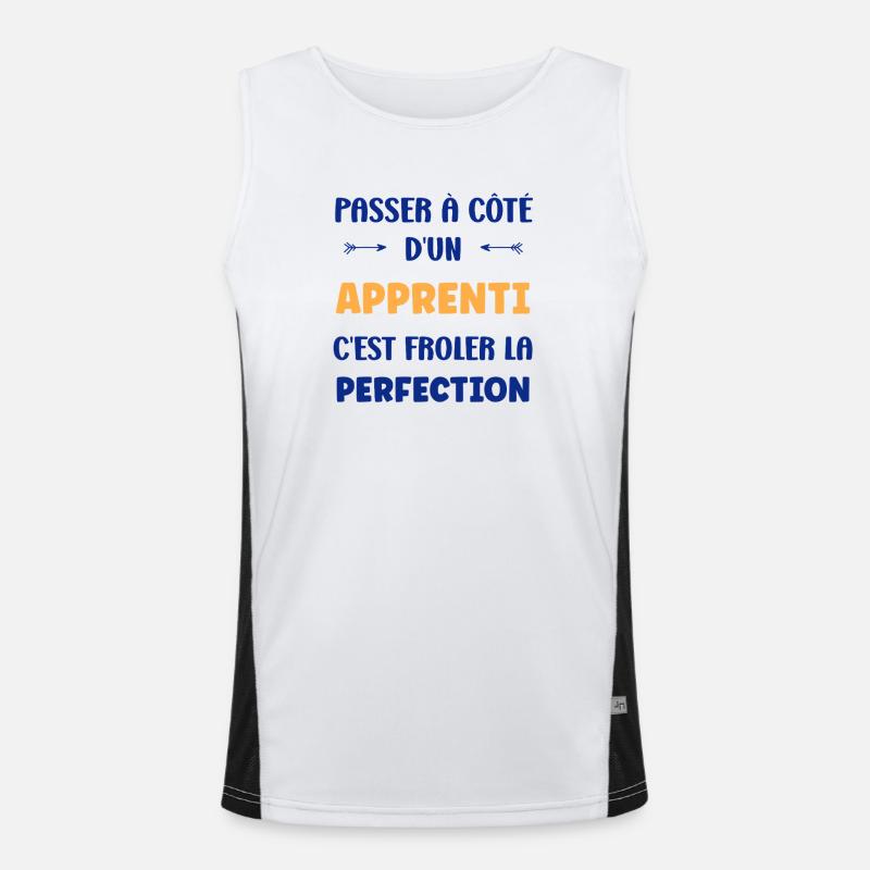 Missing out on an apprentice — perfection - Men's Functional Contrast Tank Top  - white/black