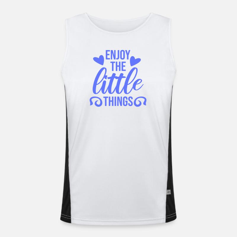 Enjoy The Little Things Gratitude Mindfulness Men's Functional Contrast Tank Top 