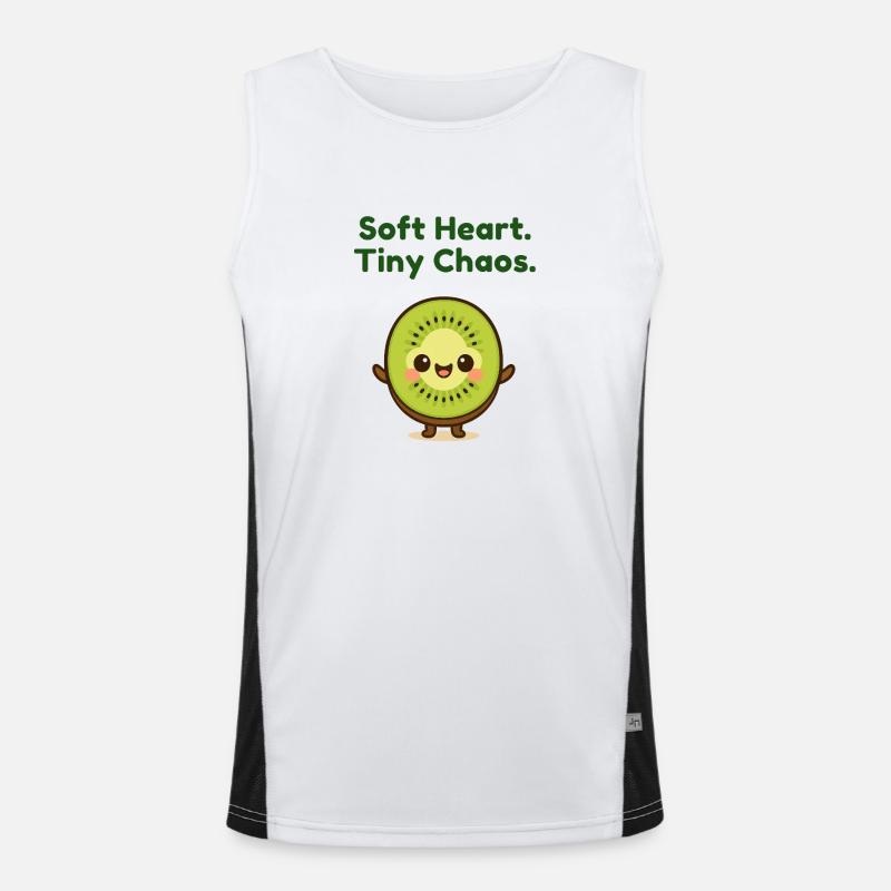 Soft Heart Tiny Chaos Kiwi Men's Functional Contrast Tank Top 