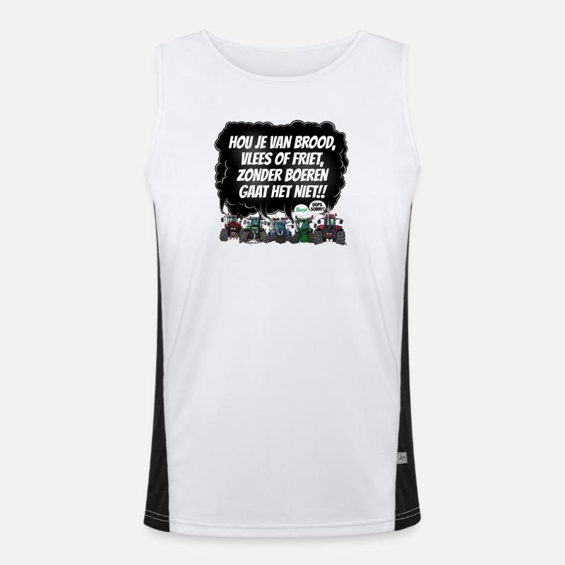 Boerenprotest_tshirt_NL Men's Functional Contrast Tank Top 