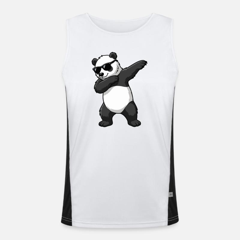 Dab Panda Funktionelles Kontrast-Tank Top für Männer 