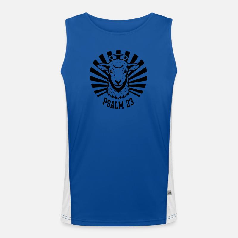 Psalm23-Lamm Funktionelles Kontrast-Tank Top für Männer 