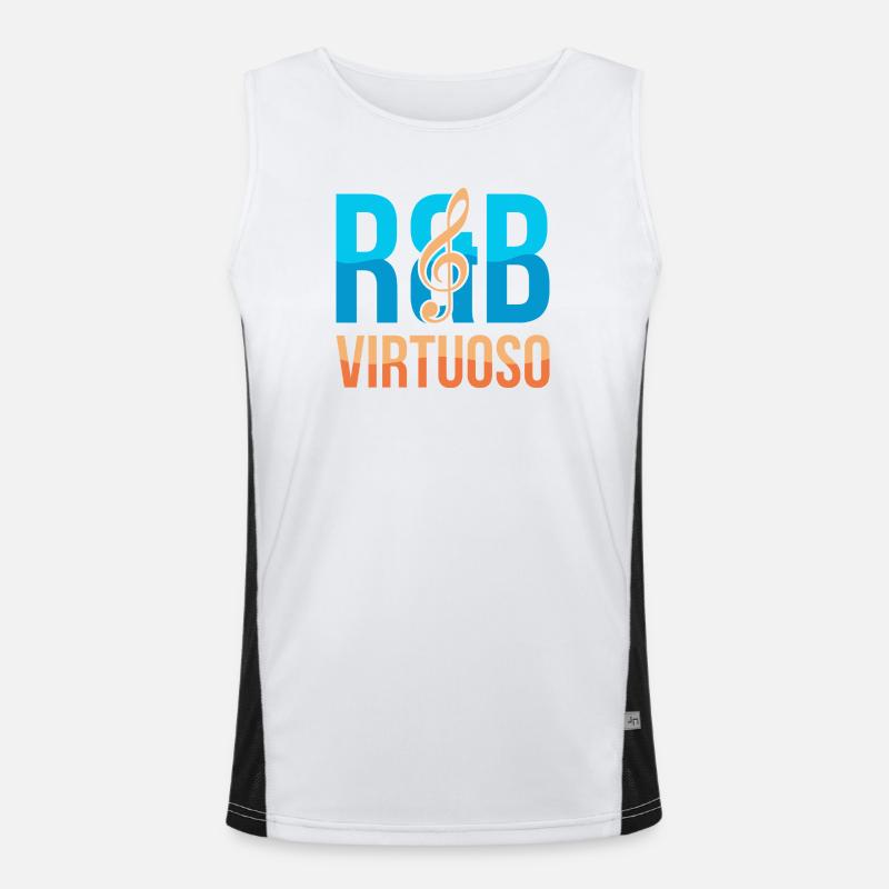 RnB Musikvirtuose E1 Deep Blue Funktionelles Kontrast-Tank Top für Männer 