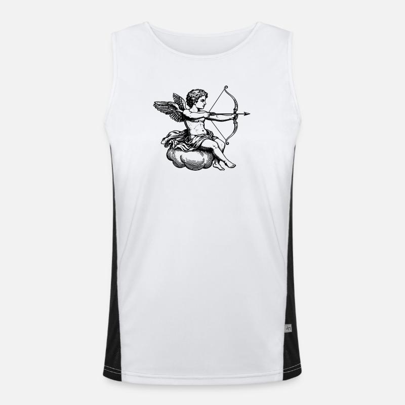 Cupidon avec l’arc et les flèches. Débardeur respirant contrasté Homme 