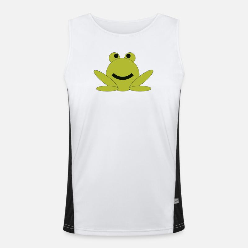 Dessin animé de grenouille joyeuse Débardeur respirant contrasté Homme 