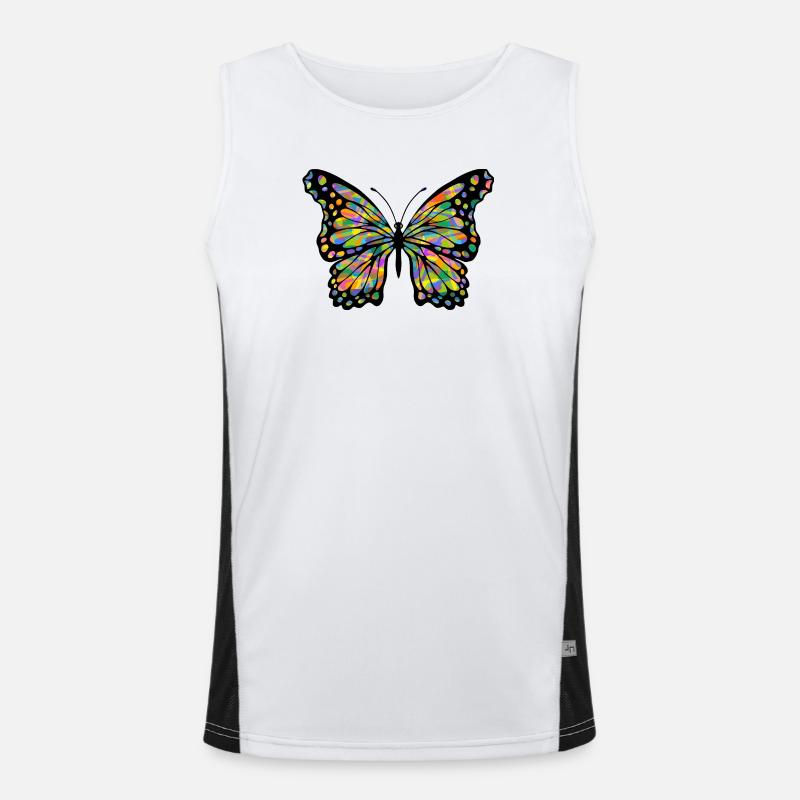 Schmetterling Funktionelles Kontrast-Tank Top für Männer 