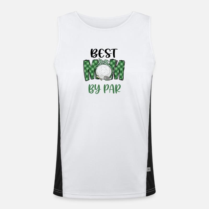 Best Mom by Par Golf Tee Funktionelles Kontrast-Tank Top für Männer 