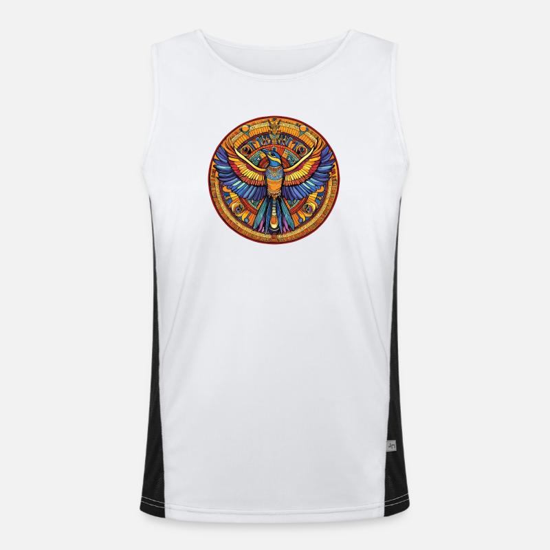 Éventail de feu Phoenix Mandala Débardeur respirant contrasté Homme 