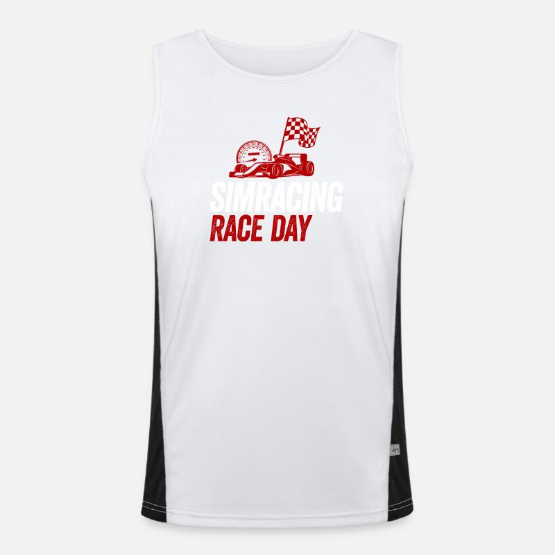 SimRacing Race Day Logo Men's Functional Contrast Tank Top 