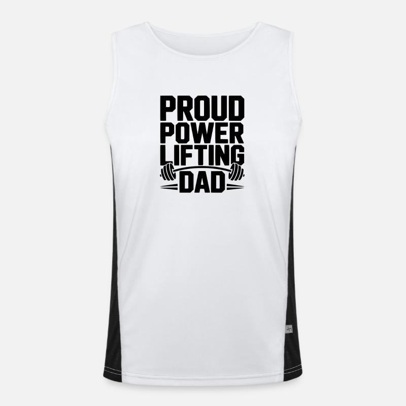 Proud Power Lifting Dad Men's Functional Contrast Tank Top 