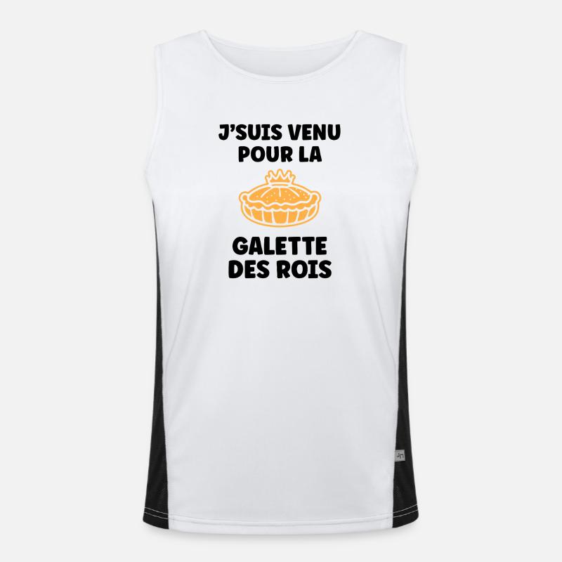 Humor galette des rois Funktionelles Kontrast-Tank Top für Männer 