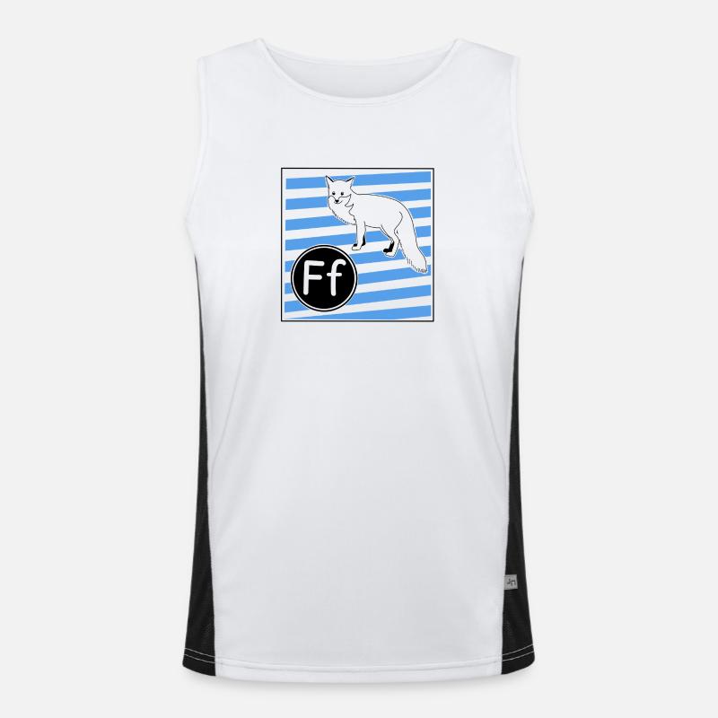 F for Fox (learning to read in primary school) Men's Functional Contrast Tank Top 