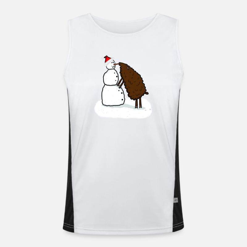 Snowman & Sheep Men's Functional Contrast Tank Top 