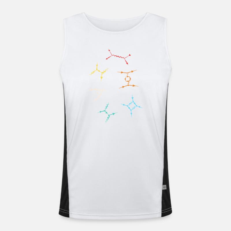 Quantum Physics Quantum Physics Quantum Leap - Men's Functional Contrast Tank Top  - white/black