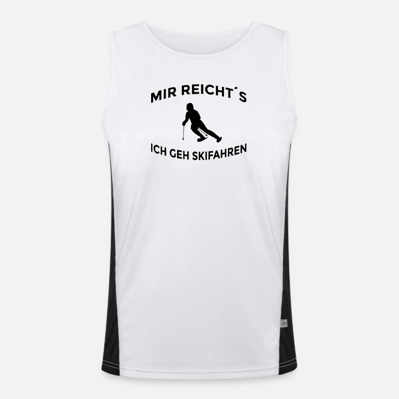 I've had enough, I'm going skiing - Men's Functional Contrast Tank Top  - white/black