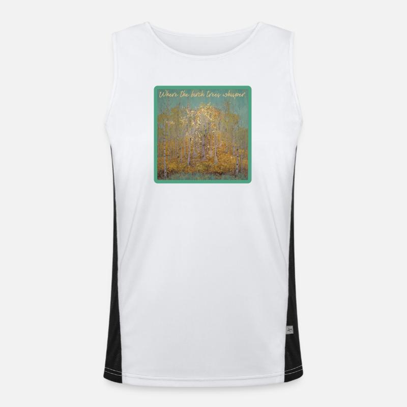 Where the birches whisper Men's Functional Contrast Tank Top 
