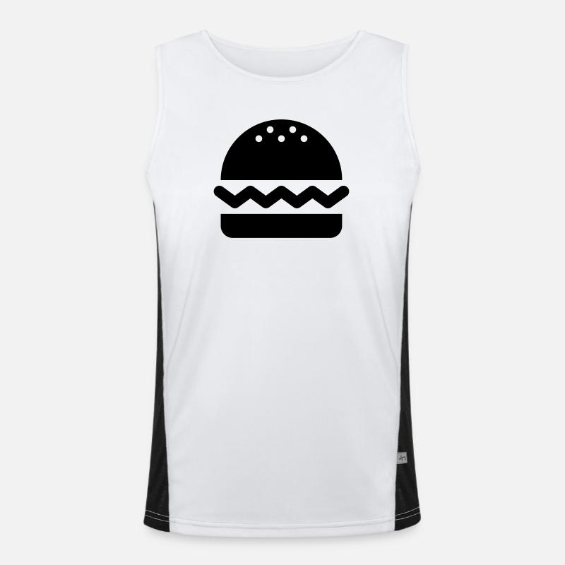 Hamburger, Burger Funktionelles Kontrast-Tank Top für Männer 