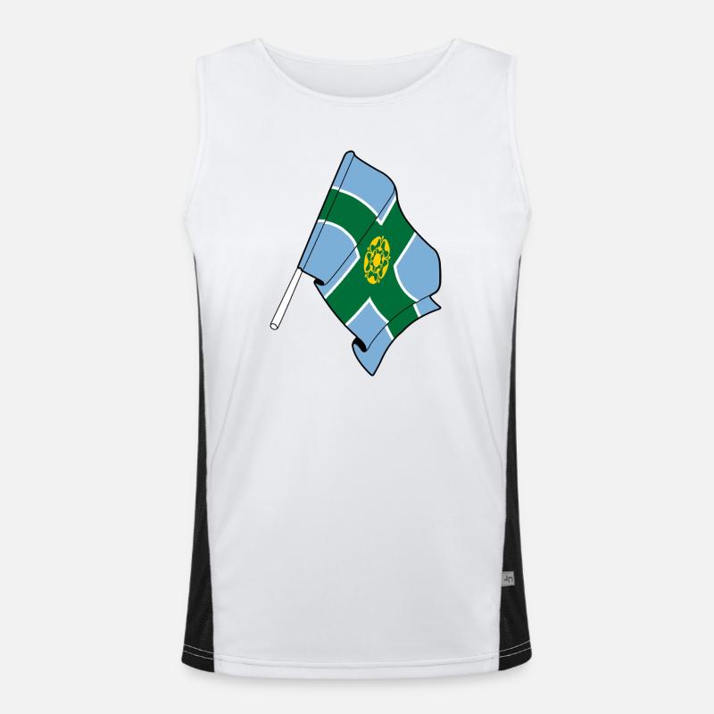 Drapeau du Derbyshire Débardeur respirant contrasté Homme 