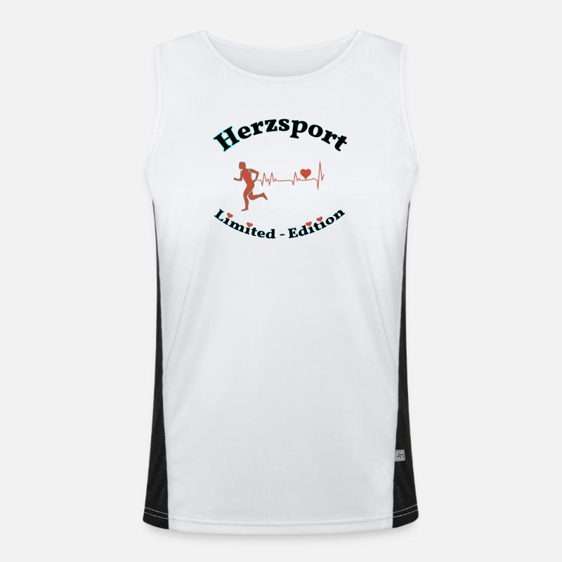 Herzsport Funktionelles Kontrast-Tank Top für Männer 